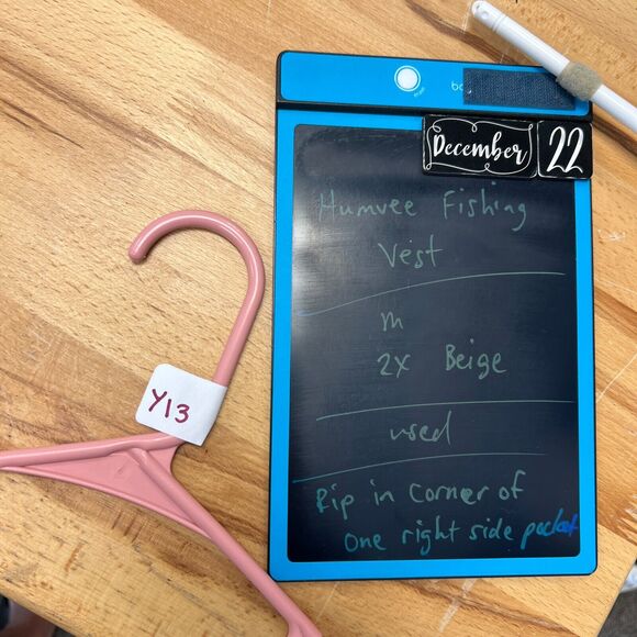 Humvee Fishing Vest Mens 2XL XXL Beige Cotton V Neck Zip Up Multi Pockets *READ - Picture 11 of 12